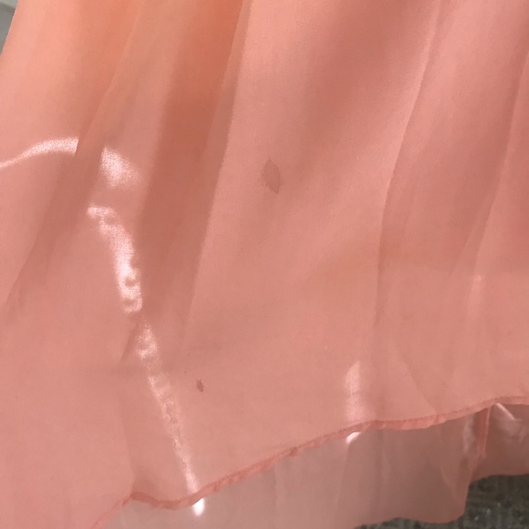 Peach collared high low summer dress - Picture 3 of 6